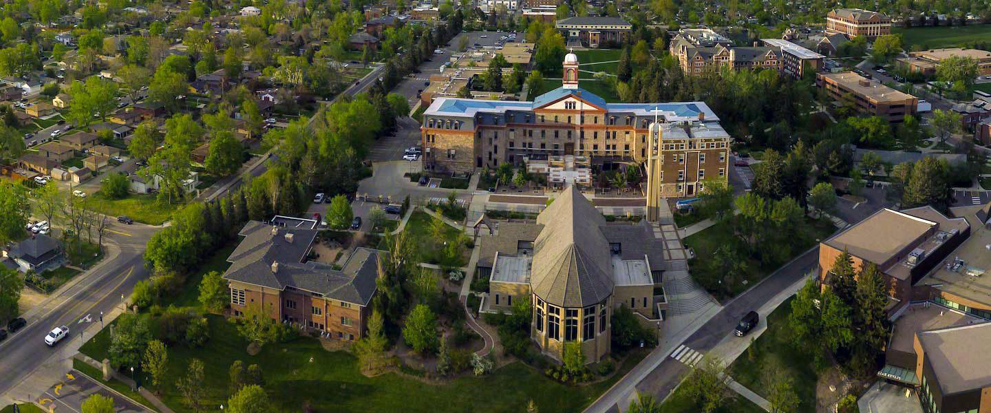 aerial view of Northwest Denver campus