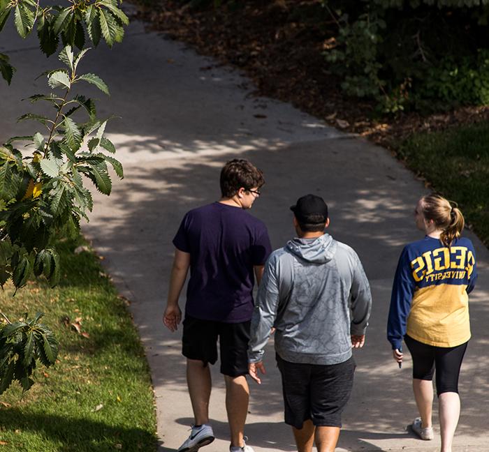 学生s walking on campus